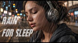 Rain sounds for sleeping Rain in a car with lightning and thunder storm [upl. by Zavala]