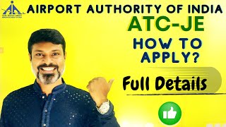 AAI ATC  JE  HOW TO APPLY  APPLICATION  FULL DETAILS  RAJU SIR [upl. by Sakovich993]