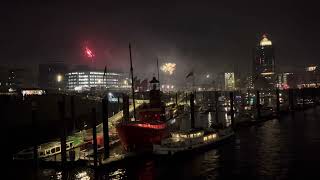 Hamburg Germany New Year Fireworks 2024 [upl. by Enecnarf]