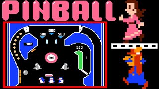 Pinball FC · Famicom  NES original video game  over 1000000pts session 🎮 [upl. by Rudin259]