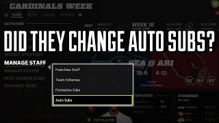 How To Fix Players Not Coming Back Into The Game In Madden 22  New Auto Subs Theory For Madden 22 [upl. by Akoyn]