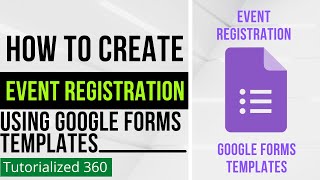 How to Create Google Forms from Templates  Event Registration [upl. by Madeline]