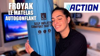 FROYAK le matelas autogonflant de chez ACTION le matelas de camping [upl. by Atinaw]