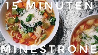 GESUNDE MINESTRONE IN 15 MINUTEN SUPER EINFACHES REZEPT [upl. by Silevi]