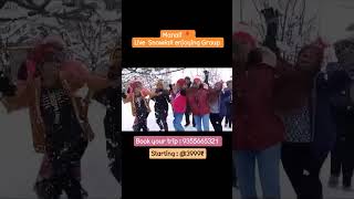 Group dance manali live snowfall enjoy 😊 [upl. by Oranneg]