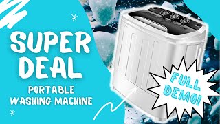 SUPER DEAL Compact Mini Twin Tub Washing Machine FULL DEMO [upl. by Maiocco]