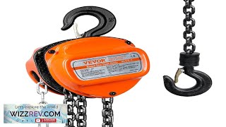 VEVOR 12 Ton1100 LBS Hand Chain Hoist 10 FT Come Along 1100 Review [upl. by Silber]