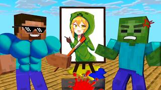 DRAWING RUN CHALLENGE  Minecraft Animation [upl. by Ait]