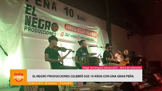 El Negro Produccciones celebró sus 10 años con una Gran Peña [upl. by Ancilin560]