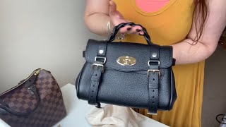 Unboxing Mulberry Mini Alexa in Black  Always Sophie [upl. by Pubilis]