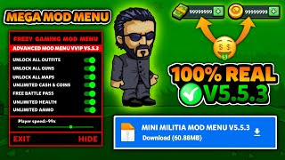 Mini Militia Mod Menu v553  Unlimited Money  mini militia hack mod by Frezy Gaming [upl. by Kcirddes]