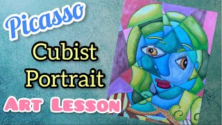 Picasso Portraits  Cubism drawing step by step  Art Lesson [upl. by Salesin]