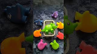 🦖🦕🐊🦕🦖 fun shorts colors sorting toys [upl. by Alf]