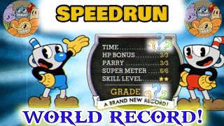 WORLD RECORD PACIFIST CUPHEAD SPEEDRUN [upl. by Ledah149]