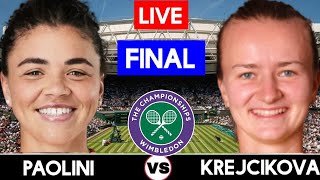 Jasmine Paolini vs Barbora Krejcikova Live Streaming  Wimbledon 2024  Paolini vs Krejcikova Live [upl. by Eintruok268]