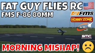 FMS 80MM F86 MORNING MISHAP quotTOO SLOW BROquot by FGFRC aviation crash [upl. by Burbank]