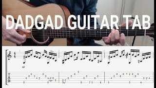 DADGAD Acoustic Guitar Tab [upl. by Leahciam]