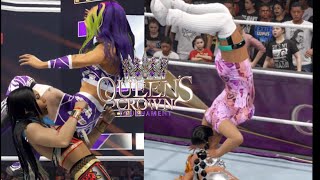 WWE 2K24 QUEENS CROWN ROUND 1 FOR THE RAW SIDE MIA VS TEGAN  WENDY VS GIGI [upl. by Nilkoorb477]