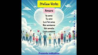 100 verbi al presente amare 100verbs italianlanguage [upl. by Pachston]