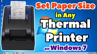 How to Set Paper Size in Any Thermal Printer in Windows 7 PC or Laptop [upl. by Anilra153]