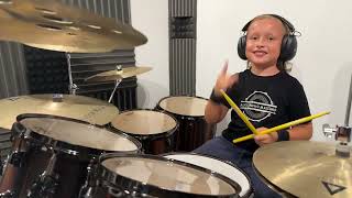 IRON MAIDEN “Prowler ‘88” Drum Cover 8 years old 🔥🔥🔥 [upl. by Amabelle208]