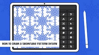 How to Draw a Snowflake pattern design [upl. by Rudiger414]