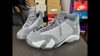 Air Jordan 14 Flint Grey On Feet Review [upl. by Adoh562]