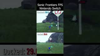 Sonic Frontiers Nintendo Switch FPS Docked vs Handheld shorts [upl. by Kepner]