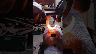 Turning an Old Horseshoe into Decorative Art Blacksmith diy horseshoe upcycling fyp ireland [upl. by Abas737]