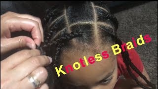 HOW TO DO KNOTLESS BRAIDS 3 DIFFERENT TECHNIQUES [upl. by Llerahc]