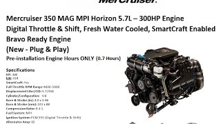 Mercruiser 350 MAG MPI Horizon DTS FWC 57L – 300HP Engine [upl. by Llerdnam674]