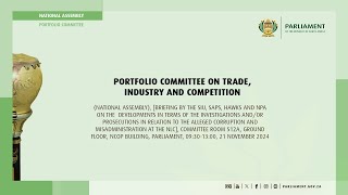 Portfolio Committee on Trade Industry and Competition 21 November 2024 [upl. by Anehs]