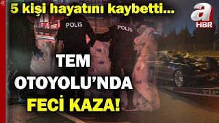 İstanbulda feci kaza Karşıdan karşıya geçmek istediler 5 kişi hayatını kaybetti  A Haber [upl. by Moriyama]