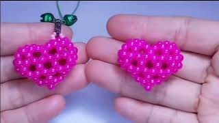 How to make beads 3d heart [upl. by Ring]