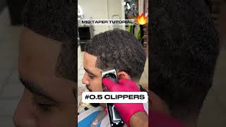 Mid Taper Tutorial taperfade barbershopvibes haircuttutorials [upl. by Aifoz]