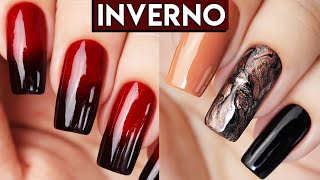 Unhas Decoradas para o INVERNO  Tutorial [upl. by Allesor]