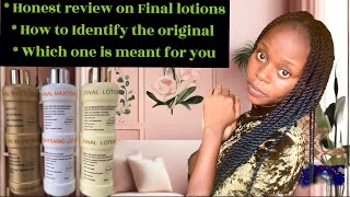 Best skin lightening lotion review  How to identify original  Final Lotion skinwhitening [upl. by Braswell]