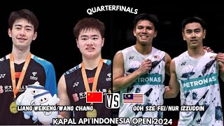 QF  Goh Sze FeiNur Izzuddin vs Liang WeikengWang Chang  Indonesia Open 2024 Badminton [upl. by Shwalb359]