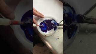 Making watercolor and gouache with Indanthrone Blue Red PB60 dispersion and Aquazol [upl. by Mallin]