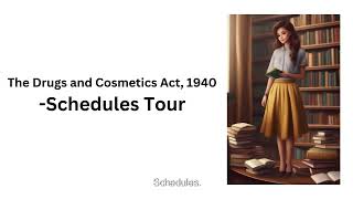 The Drugs and Cosmetics Act 1940Schedules Tour [upl. by Navy]