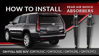 GM FullSize SUV Rear Electronic Air Shock Install  112G14R  112G13R [upl. by Maggy]