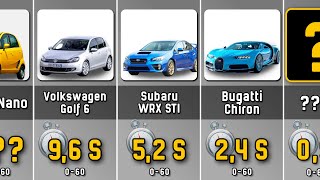 Comparison 060 Time Acceleration of The Cars  From Slowest to Fastest [upl. by Xilef435]