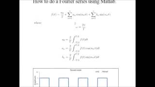 How to find Fourier Series in Matlab [upl. by Ramilahs]