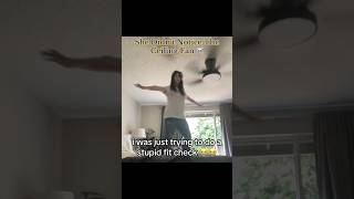 She Didn’t Notice The Ceiling Fan… ☠️ ouch [upl. by Etep]