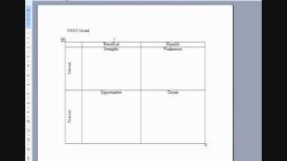 Example SWOT Analysis created using MS Word and SWOT action tracker using Excel [upl. by Lind245]