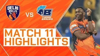 2023 Abu Dhabi T10 Match 11 Highlights Delhi Bulls vs Chennai Braves  Season 7 [upl. by Jarlath692]