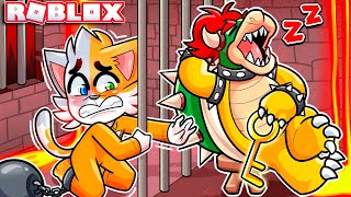 GATITO ESCAPA de la PRISIÓN de BOWSER en BROOKHAVEN 😱💀 con GatoronronJuegos [upl. by Hauge]