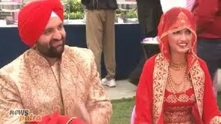 Hansraj Hanss Son and Daler Mehndis daughter Ajit Kaur wedding reception party in Gurgaon [upl. by Paske709]