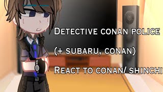 Detective conan police  subaru conan react to conan  shinchi  credits on desc [upl. by Abbot311]