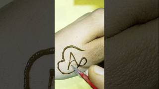 A letter mehndi design viralshort [upl. by Xonk432]